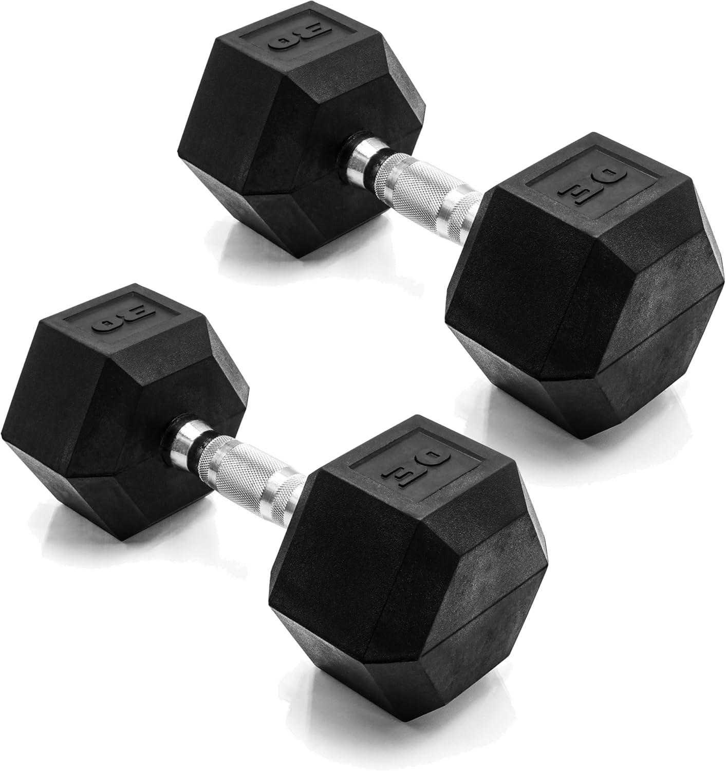 imageCAP Barbell Coated Dumbbell Weight Multiple Options Pairs ampamp SetsChrome Handle