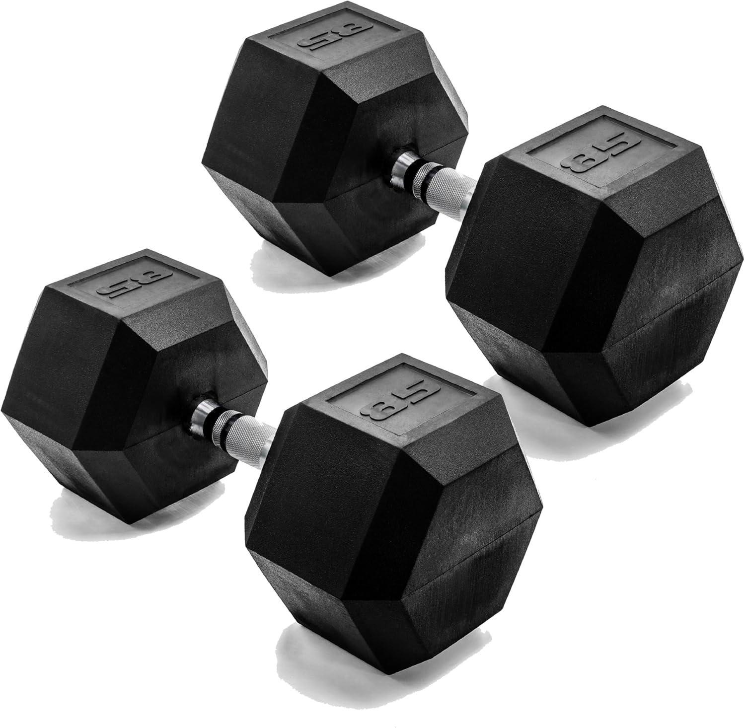 imageCAP Barbell Coated Dumbbell Weight Multiple Options Pairs ampamp SetsChrome Handle
