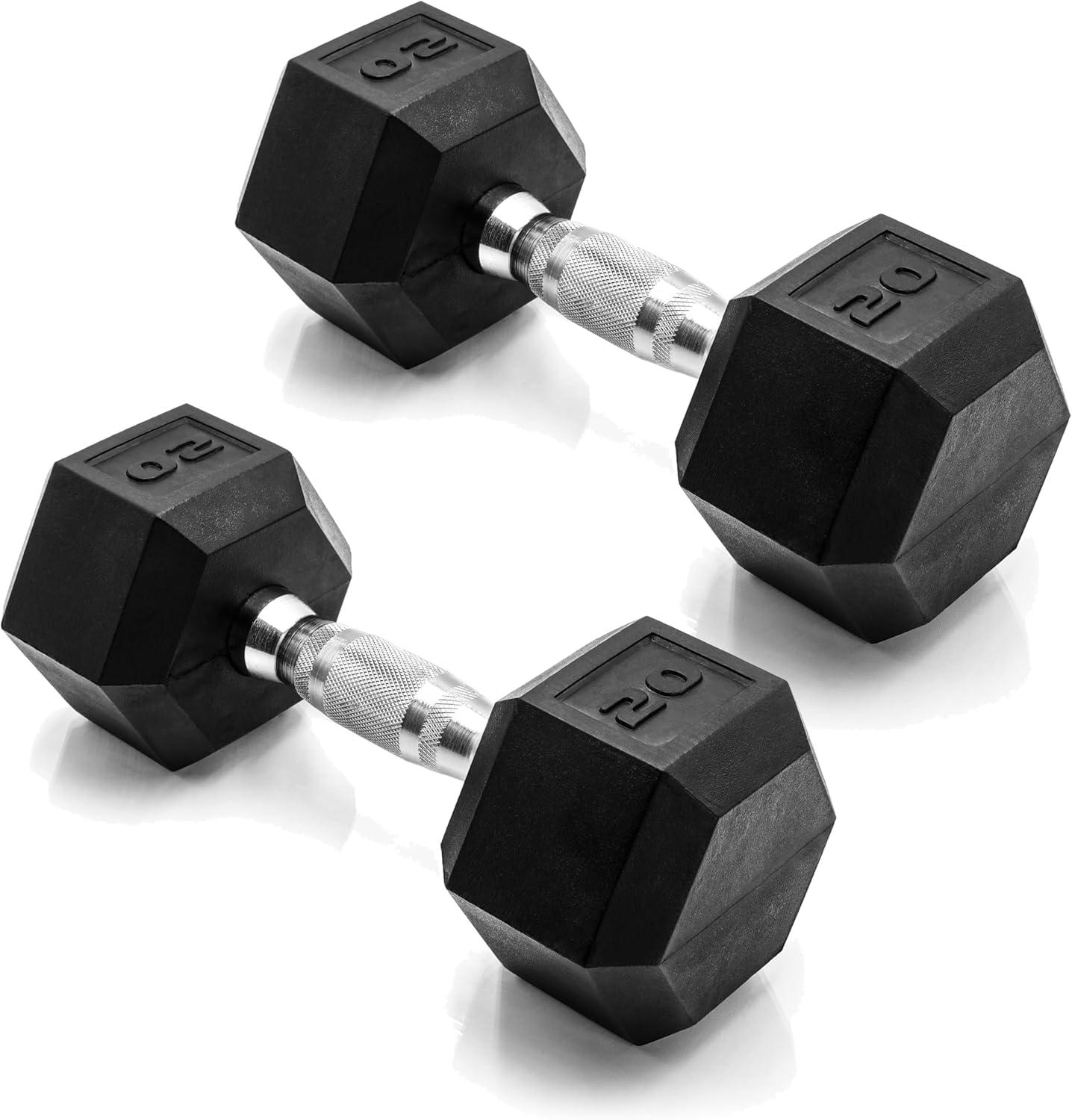 imageCAP Barbell Coated Dumbbell Weight Multiple Options Pairs ampamp SetsChrome Handle