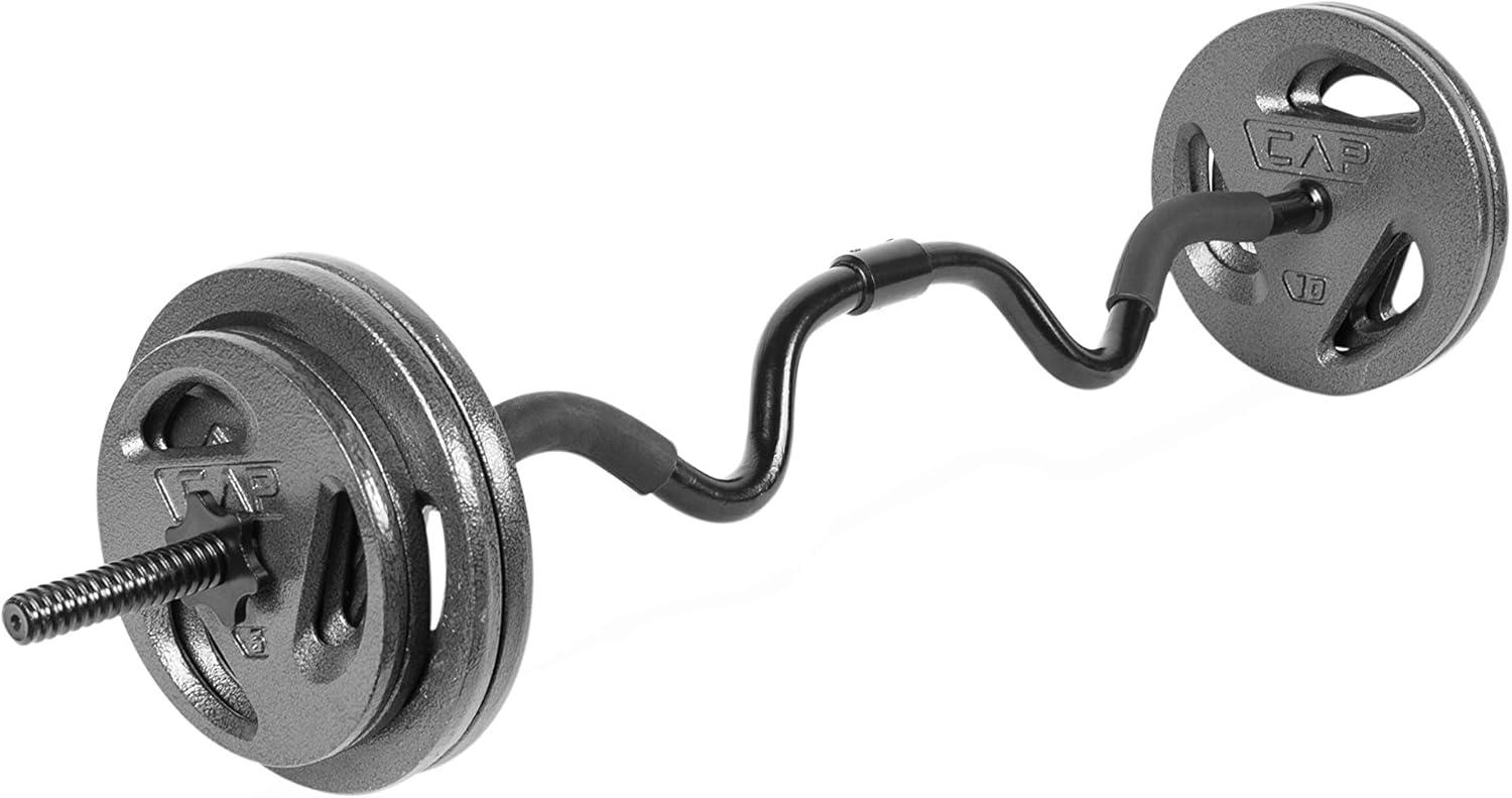 imageCAP Barbell RB48T2B Super Curl Bar Black 48quot
