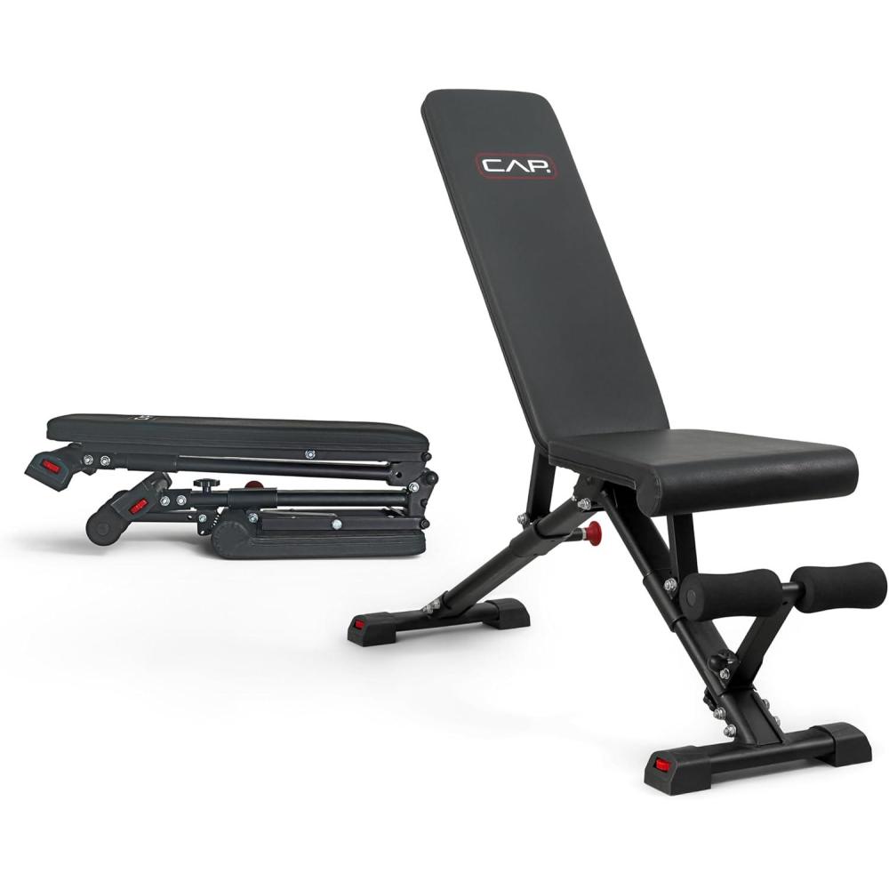 imageCAP Barbell MultiPurpose Adjustable Utility Strength Training Weight Bench  Multiple OptionsELITE