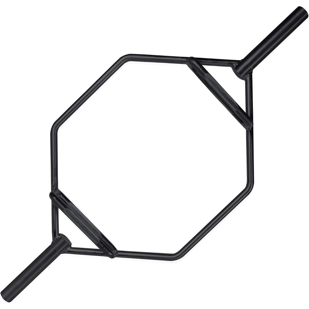 imageCAP Barbell Olympic Hex Trap Bar with Combo Grips Black