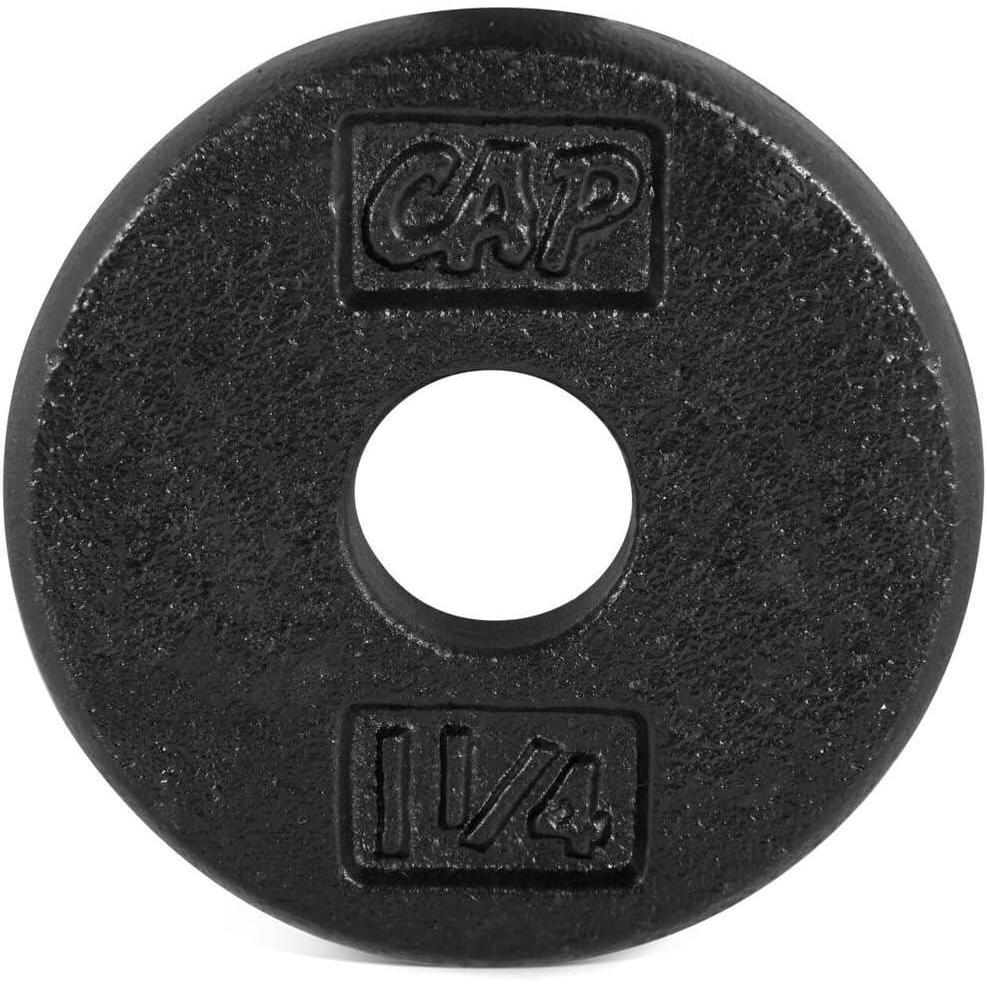imageCAP Barbell Standard 1Inch Cast Iron Weight Plates  Singles ampamp Sets  12550 lbs  Multiple OptionsBlack