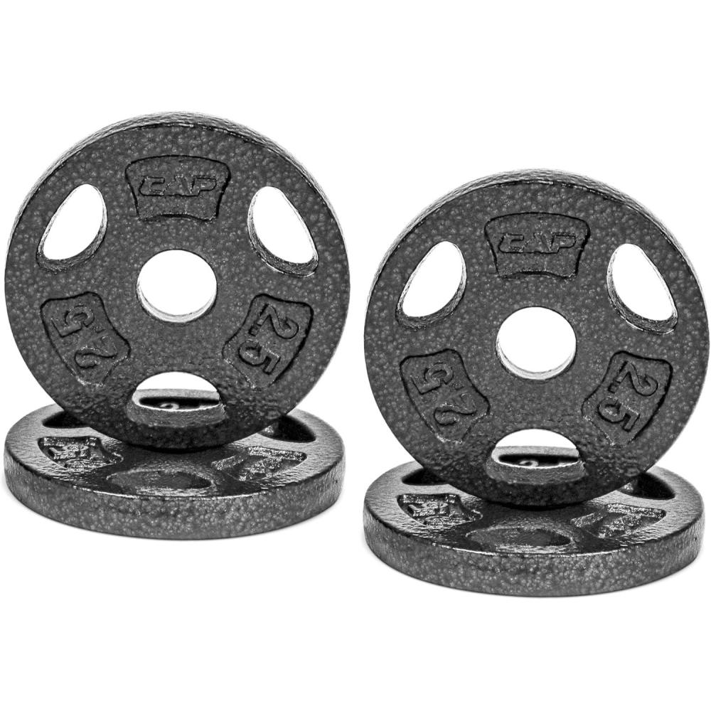imageCAP Barbell Standard 1Inch Grip Weight PlatesBlack