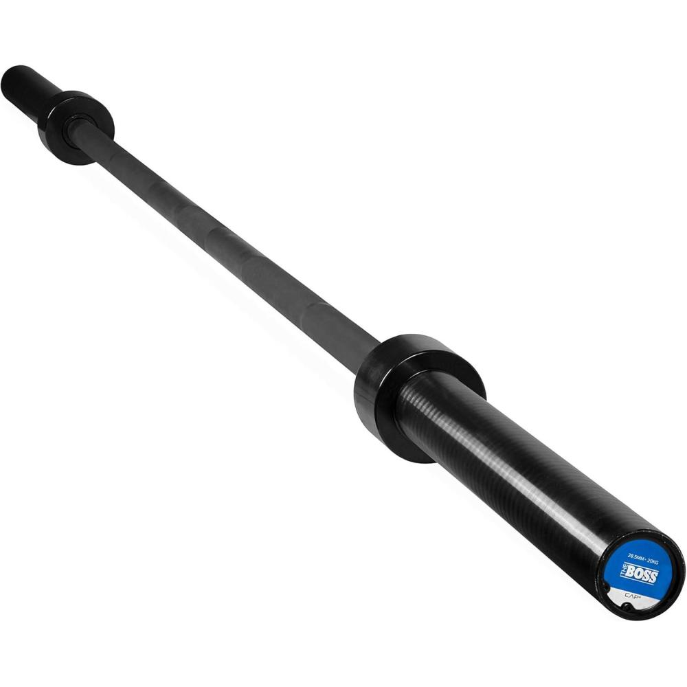 imageCap Barbell 7Foot Olympic Barbell Pro Series Olympic ampamp Power Bar OptionsTHE BOSS Black Center Knurl