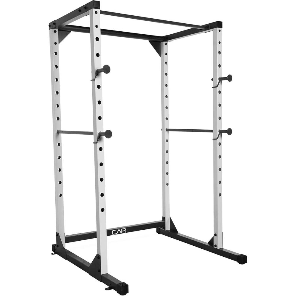 imageCap Barbell Full Cage Power Rack Color Series  6 or 7 OptionsWhite