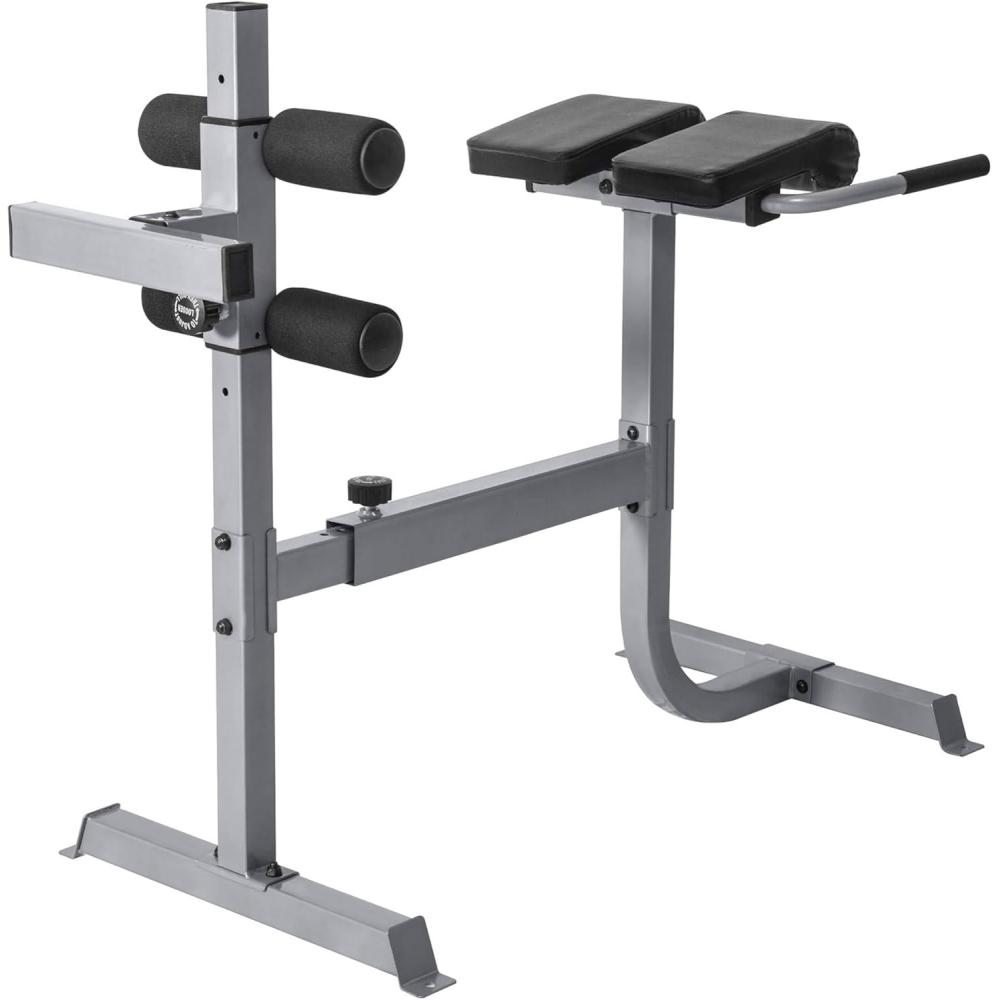 imageCap Strength Roman Chair  Adjustable Back Extension Bench for Core ampamp Glute Workouts HeavyDuty 300 LB Capacity  Black and Gray OptionsGray