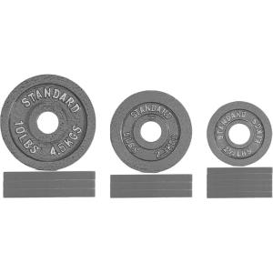 CAP Barbell 2-Inch Olympic Cast Iron Plate Weight Set | 75-285 lbs | Multiple Options(CLASSIC GRAY)
