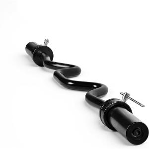 CAP Barbell 48-Inch Super Curl Olympic Barbell for 2-Inch Weight Plates | Multiple Options(Black)