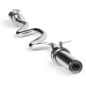 CAP Barbell 48-Inch Super Curl Olympic Barbell for 2-Inch Weight Plates | Multiple Options(Chrome)