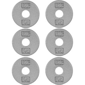 CAP Barbell Standard 1-Inch Cast Iron Weight Plates – Singles & Sets | 1.25-50 lbs | Multiple Options(Gray)