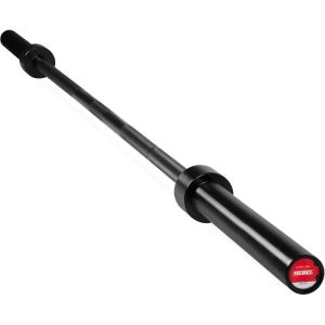 Cap Barbell 7-Foot Olympic Barbell Pro Series | Olympic & Power Bar Options(THE REBEL – Black  Center Knurl)