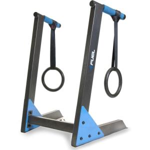 Fuel Pureformance Dip Station | Bodyweight Training | Multiple Options(Black/Blue – Deluxe Dip Station w/O-Rings)