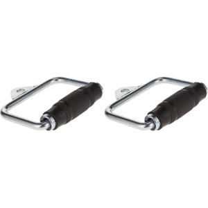 CAP Barbell Single D Handle with Rubber Handgrips(Single D Handle with Rubber Handgrips (Pack of 2))