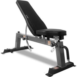 Cap Barbell Deluxe Utility Weight Bench Color Series(Gray  Square Backpad)