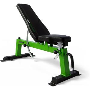 Cap Barbell Deluxe Utility Weight Bench Color Series(Green  Square Backpad)