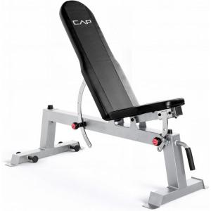 Cap Barbell Deluxe Utility Weight Bench Color Series(Silver  Round Backpad)