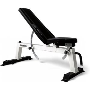 Cap Barbell Deluxe Utility Weight Bench Color Series(White  Square Backpad)